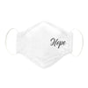 3-Layer Woven Cotton Chambray Face Mask, White - Hope
