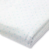 Flannel Fitted Crib Sheet - Polka Dots, Pastel Blue