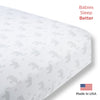Flannel Fitted Crib Sheet - Elephant & Chickies, Pastel Pink