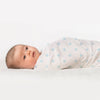 Muslin Swaddle Blankets - Little Ships (Set of 4), Pastel Blue