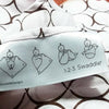 Marquisette Swaddle Blanket - Mod Circles on White, Sterling