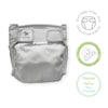 SmartNappy NextGen Hybrid Reusable Cloth Diaper Cover + 1 Reusable Insert + 1 Reusable Booster - Gray