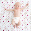 SmartNappy Cotton Muslin NextGen Hybrid Reusable Cloth Diaper Cover + 1 Reusable Insert + 1 Reusable Booster - Soft Pink