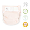 SmartNappy Cotton Muslin NextGen Hybrid Reusable Cloth Diaper Cover + 1 Reusable Insert + 1 Reusable Booster - Soft Pink