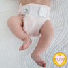 SmartNappy Cotton Muslin NextGen Hybrid Reusable Cloth Diaper Cover + 1 Reusable Insert + 1 Reusable Booster - Soft Pink