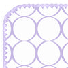 Ultimate Swaddle Blanket - Mod Circles on White, Lavender