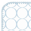 Ultimate Swaddle Blanket - Mod Circles on White, Pastel Blue