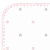 Ultimate Swaddle Blanket - Sterling + Pastel Pink Little Dots on White