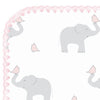 Ultimate Swaddle Blanket - Elephant & Chickies, Pastel Pink