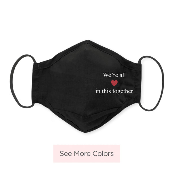 3-Layer Woven Cotton Chambray Face Mask, In This Together