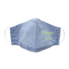 Kids Face Mask, 3-Layer Cotton Chambray, Dream Big