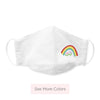 Kids Face Mask, 3-Layer Cotton Chambray, Rainbow