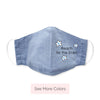Kids Face Mask, 3-Layer Cotton Chambray, Reach for the Stars