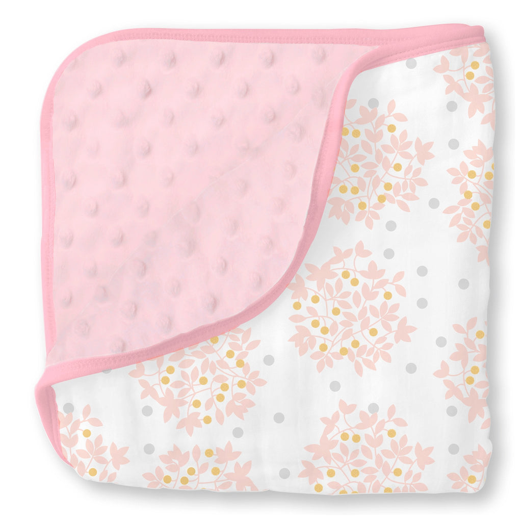 Muslin Snuggle Blanket - Heavenly Floral Shimmer