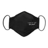 3-Layer Woven Cotton Chambray Face Mask, I Really Do Care, Black