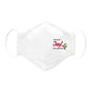 Adult Face Mask, 3-Layer Woven Cotton Chambray, White, Spread Joy Not Germs