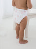 SmartNappy Cotton Muslin NextGen Hybrid Reusable Cloth Diaper Cover + 1 Reusable Insert + 1 Reusable Booster - Springfield, Pink