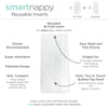 SmartNappy Reusable Bi-Fold Inserts for Hybrid Cloth Diaper Cover, 5 Reusable Insert + 5 Reusable Booster, Newborn