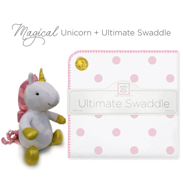 Magical Unicorn + Ultimate Swaddle Plush Toy Gift Set