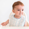 Organic Baby Bib - Mod Circles on Ivory, Kiwi