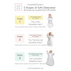 Transitional Swaddle Sack with Arms Up 1/2-Length Sleeves & Mitten Cuffs, Tiny Arrows, Soft Black