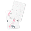 Baby Burpies - Pink Safari Fun and Pastel Pink Little Dots