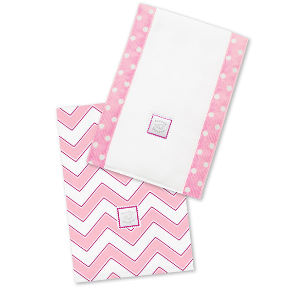 Baby Burpies - Chevron, Pink