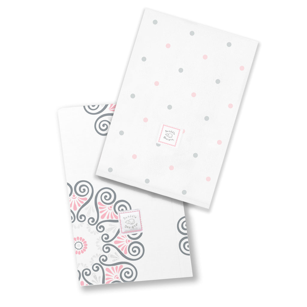 Baby Burpies - Pastel Pink Little Dots + Pink Medallions