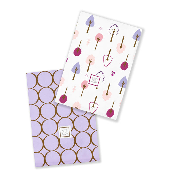 Baby Burpies - Cute & Calm and Mod Circles, Lavender