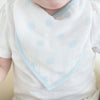 Muslin Bandana Bib - French Dots, Pastel Blue