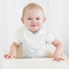 Muslin Bandana Bib - French Dots, Pastel Blue