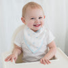 Muslin Bandana Bib - French Dots, Pastel Blue