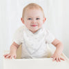 Muslin Bandana Bib - French Dots, Sterling