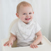 Muslin Bandana Bib - French Dots, Sterling