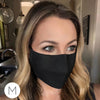 3-Layer Woven Cotton Chambray Face Mask, Sunflower, Black