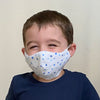 Kids Face Mask, 2-Layer Woven Cotton Flannel, SeaCrystal - Child Size, Made in USA