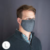 3-Layer Woven Cotton Chambray Face Mask, Pink, Rainbow Love