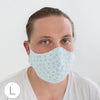 2-Layer Woven Soft Brushed Cotton Facemask, Cloth Face Mask - Bulk Sterling Polka Dots
