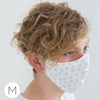 2-Layer Woven Soft Brushed Cotton Face Mask, Soft Black Bubble Dots, Made in USA, Soft Pink - SPECIAL Price