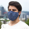 Adult 3-Layer Woven Cotton Chambray Face Mask, Pink, Guardian Angel