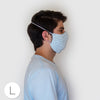 2-Layer Woven Soft Brushed Cotton Face Mask, Soft Black Bubble Dots, White, Made in USA - SPECIAL Price