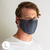 3-Layer Woven Cotton Chambray Face Mask, Charcoal Gray