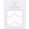 Flannel Fitted Crib Sheet - Geo Floral, Pink