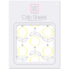 Flannel Fitted Crib Sheet - Geo Floral, Yellow