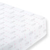 Flannel Fitted Crib Sheet - Garden Bunnie, Pastel Pink
