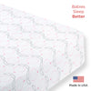 Flannel Fitted Crib Sheet - Geo Floral, Pink