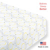 Flannel Fitted Crib Sheet - Geo Floral, Yellow
