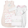 Baby Velvet zzZipMe Sack - Ultimate, Muslin Swaddle Newborn Gift Set, Pastel Pink