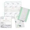 Ultimate Swaddle, Burpie and Lovie Newborn Gift Set - SeaCrystal
