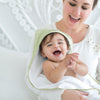 Terry Velour Hooded Towel - Mini Mod Circles, Kiwi